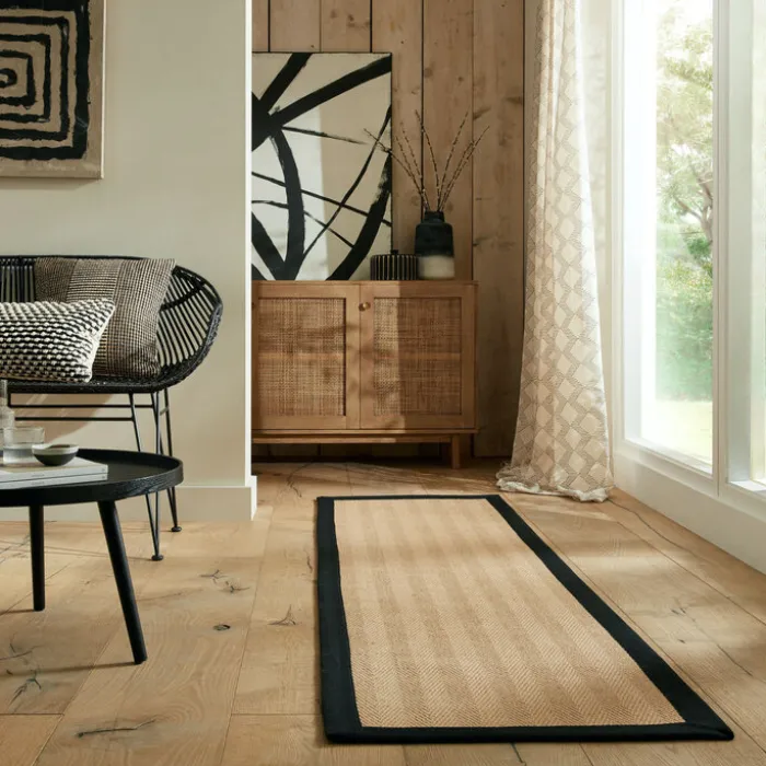 Jute Läufer - Herro Natur Schwarz - 60x230cm