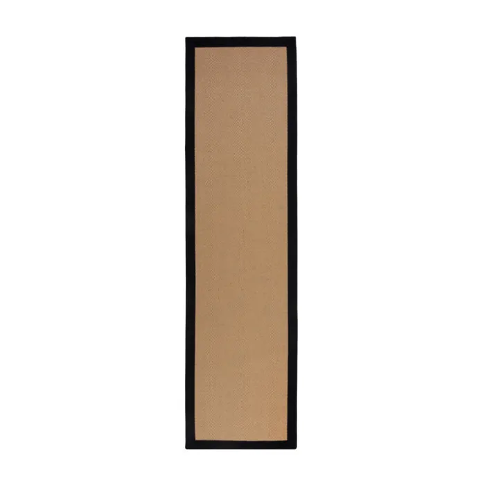 Jute Läufer - Herro Natur Schwarz - 60x230cm