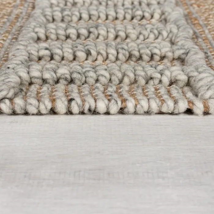 Jute Läufer - Jubio Medina Natur Grau - 60x230cm
