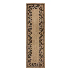 Jute Läufer - Marino Floral Beige - 60x230cm