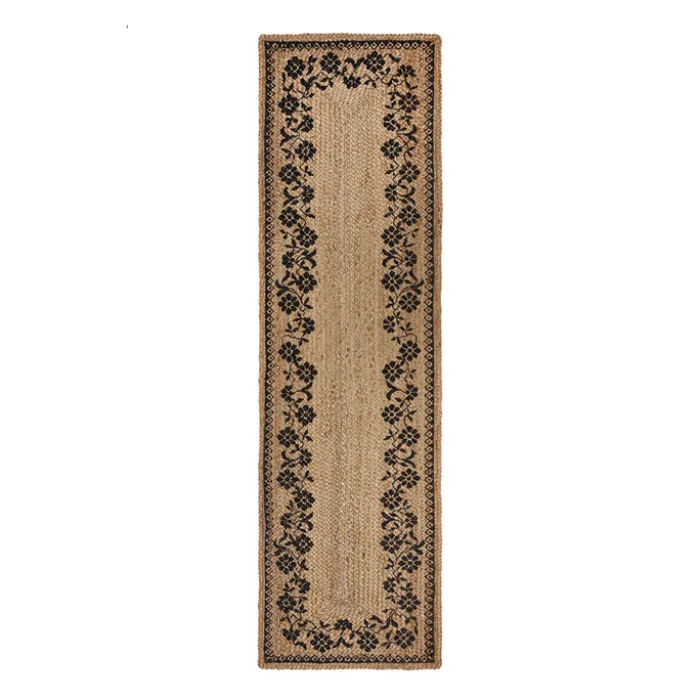 Jute Läufer - Marino Floral Beige - 60x230cm