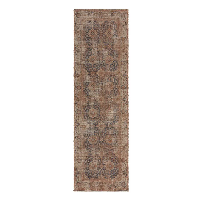 Jute Läufer - Mauro Vintage Braun Blau - 60x230cm