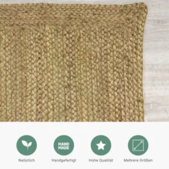 Jute Teppich - Fair Grün