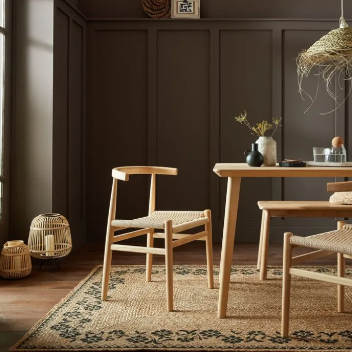 Jute Teppich - Marino Floral Beige