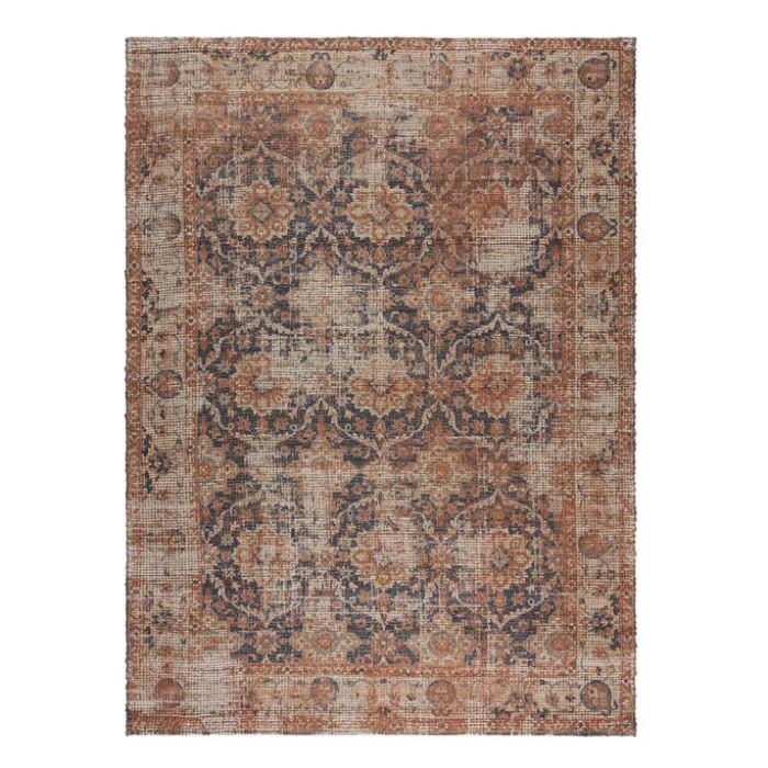 Jute Teppich - Mauro Vintage Braun Blau