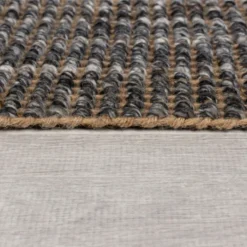Jute Teppich- Motto Ombre Grau
