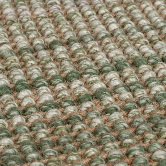 Jute Teppich- Motto Ombre Grün