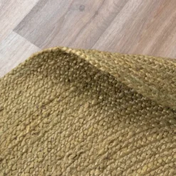 Jute Teppich Rund - Fair Grün