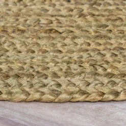 Jute Teppich Rund - Fair Grün