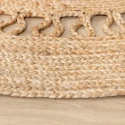 Jute Teppich Rund - Fair Rotan Natur