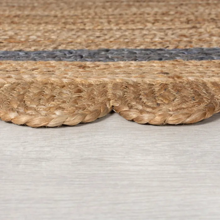 Jute Teppich Rund - Grazo Natur Grau - Ø 160cm