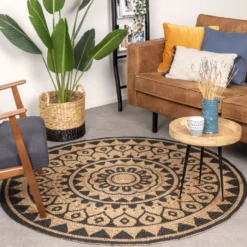 Jute Teppich Rund - Henna Ayda Natur