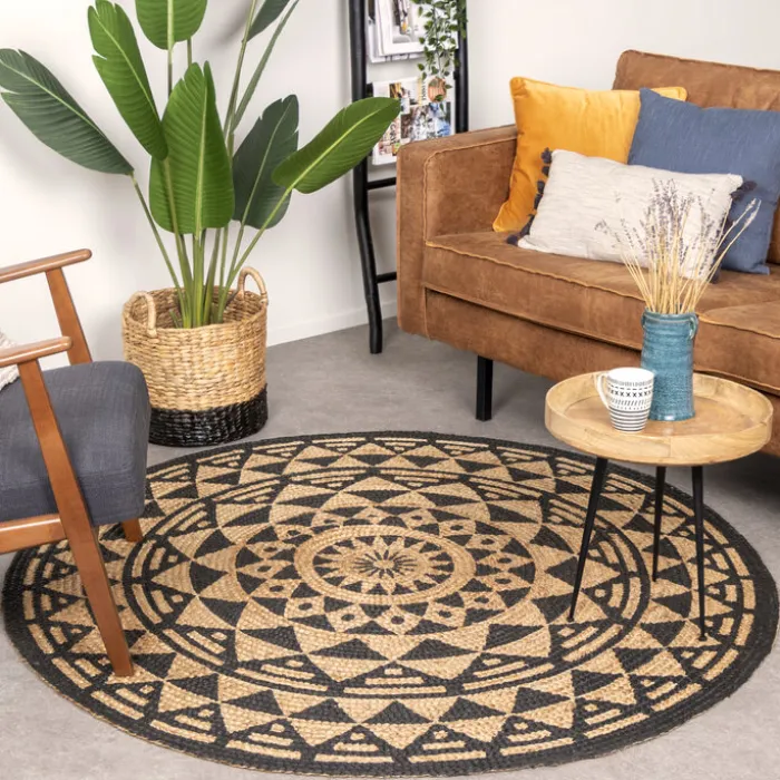 Jute Teppich Rund - Henna Maya Natur