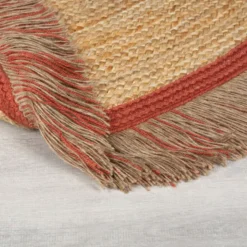 Jute Teppich Rund - Kahano Natur Terrakotta - Ø 180cm