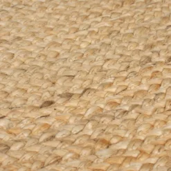 Jute Teppich Rund - Kahano Natur Schwarz - Ø 180cm