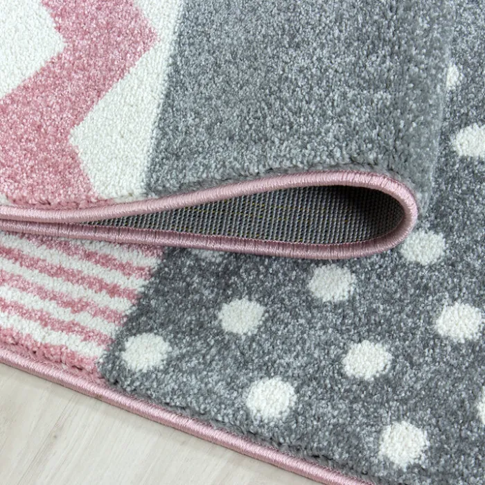 Kinder Teppich - Ava Bunt Rosa