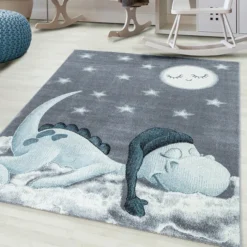 Kinderteppich Dino - Bambi Blau