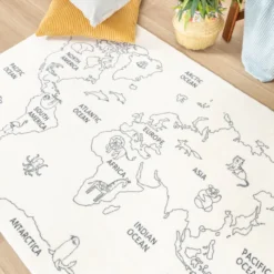 Kinderteppich - Globe Creme