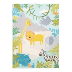 Kinderteppich - Jungle Löwe Bunt