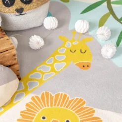 Kinderteppich - Jungle Löwe Bunt