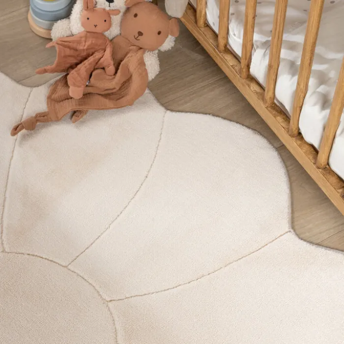 Kinderteppich Rund - Coco Blume Beige