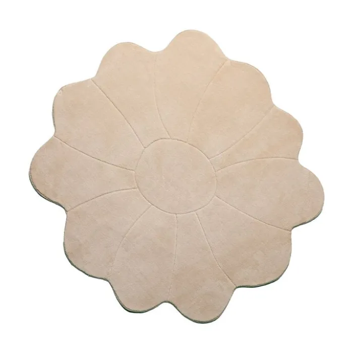 Kinderteppich Rund - Coco Blume Beige