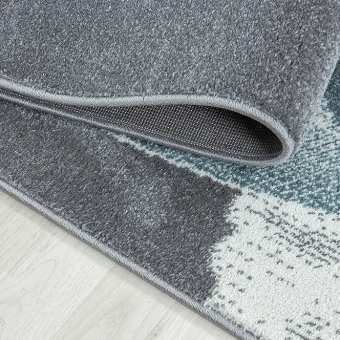 Kinderteppich Rund Dino - Bambi Blau