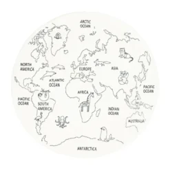 Kinderteppich Rund - Globe Creme