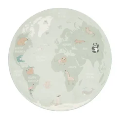 Kinderteppich Rund - Globe Mint