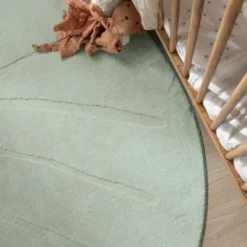 Kinderteppich Waschbar - Coco Blatt Grün