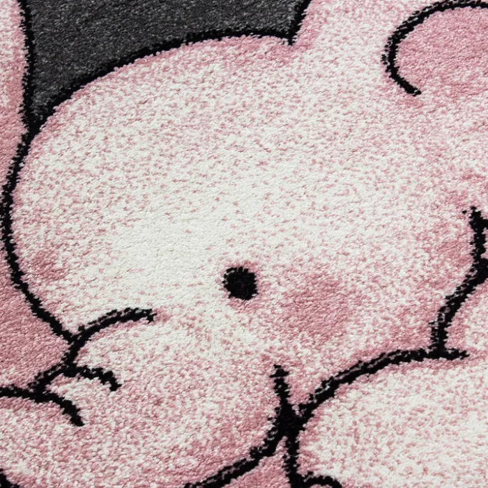 Kinderzimmer Teppich - Anna Elefant Rosa