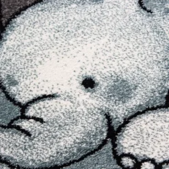 Kinderzimmer Teppich - Anna Elefant Blau
