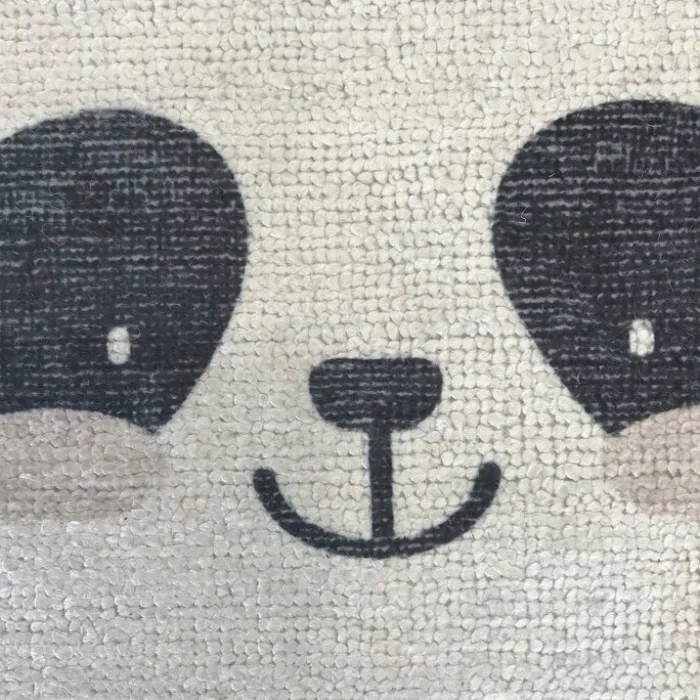Kinderzimmer Teppich - Balou Panda Schwarz/Weiß