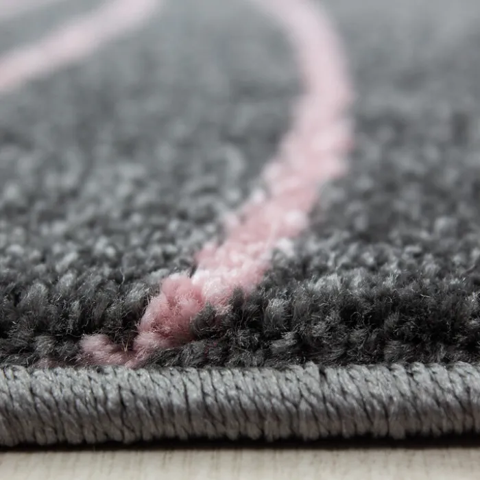 Kinderzimmer Teppich Rund - Anna Sterne Rosa