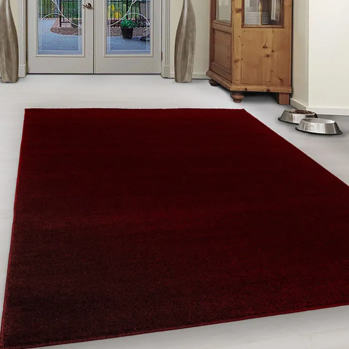 Kurzflor Teppich - Asa Rot