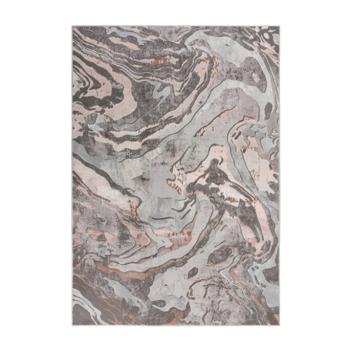 Marmor Teppich - Erio Marbled Grau Rosa