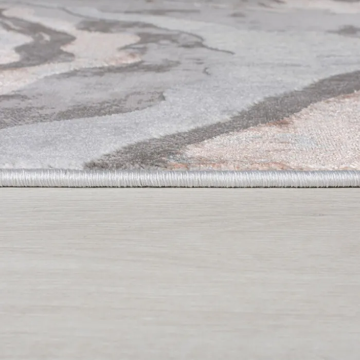 Marmor Teppich - Erio Marbled Grau Rosa