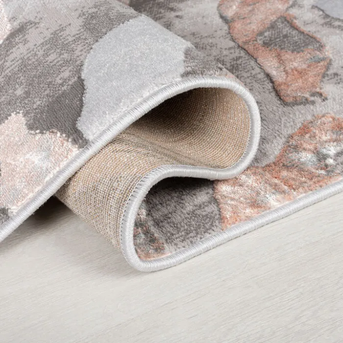 Marmor Teppich - Erio Marbled Grau Rosa