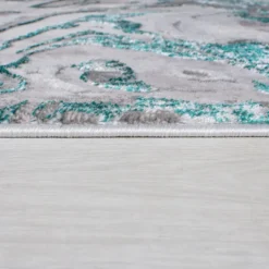 Marmor Teppich - Erio Marbled Grau Türkis