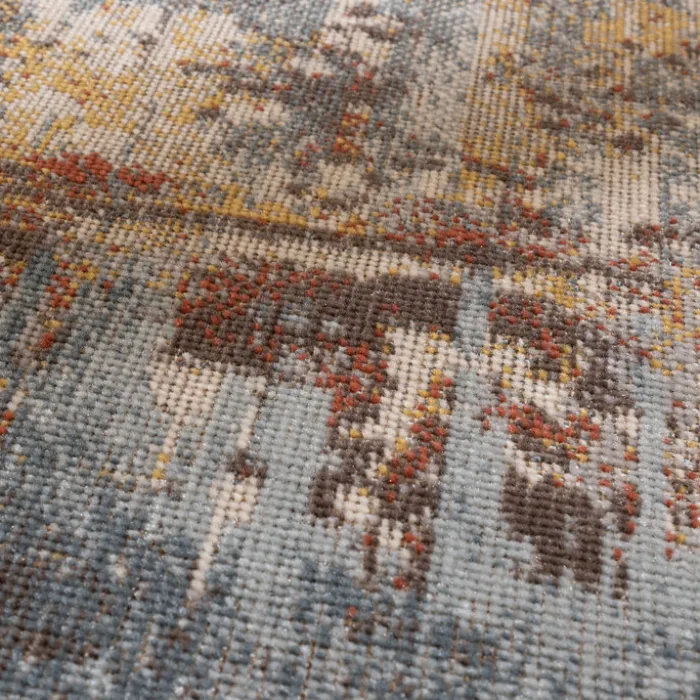 Moderner Teppich - Bush Blau Bunt
