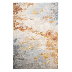 Moderner Teppich - Bush Blau Terracotta