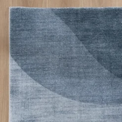 Moderner Teppich - Field Blau Grau