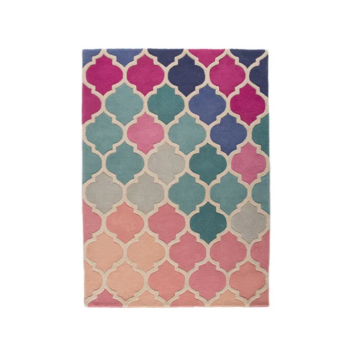Moderner Teppich - Illo Rosella Rosa Blau
