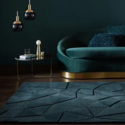 Moderner Teppich - Mozo Shard Petrol Blau
