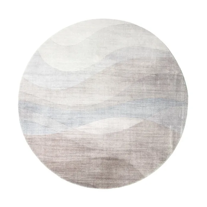 Moderner Teppich Rund - Field Taupe