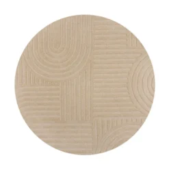 Moderner Teppich Rund - Solacio Zen Beige - Ø 160cm