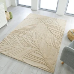 Moderner Teppich - Solacio Leaves Beige