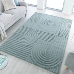 Moderner Teppich - Solacio Zen Blau Grün