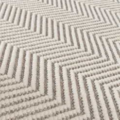 Nachhaltiger Teppich - Lorre Lines Creme Grau