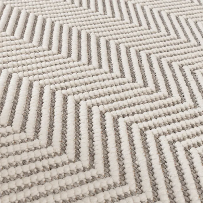 Nachhaltiger Teppich - Lorre Lines Creme Grau